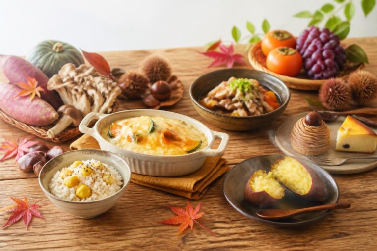 秋の味覚を使った低カロリーレシピは？